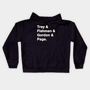 Phish Names white Kids Hoodie